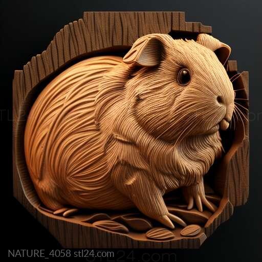 Nature and animals (st Guinea pig 2, NATURE_4058) 3D models for cnc
